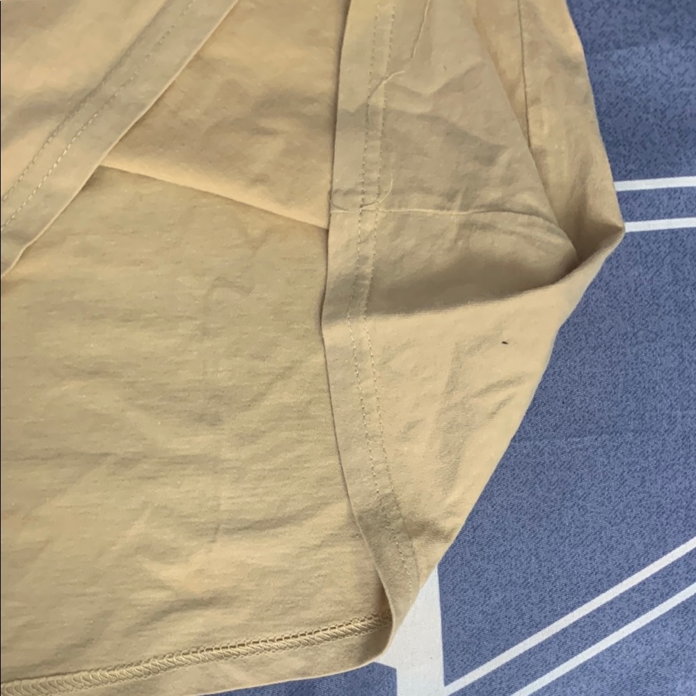 Tan Short Sleeve Tee Classic Crew Neck - Picture 5 of 5